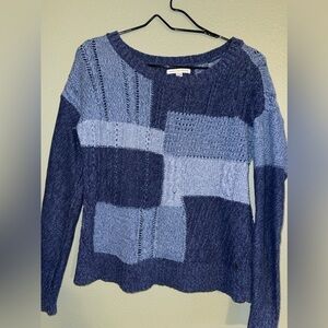 American Eagle patchwork style sweater hundred percent cotton size medium